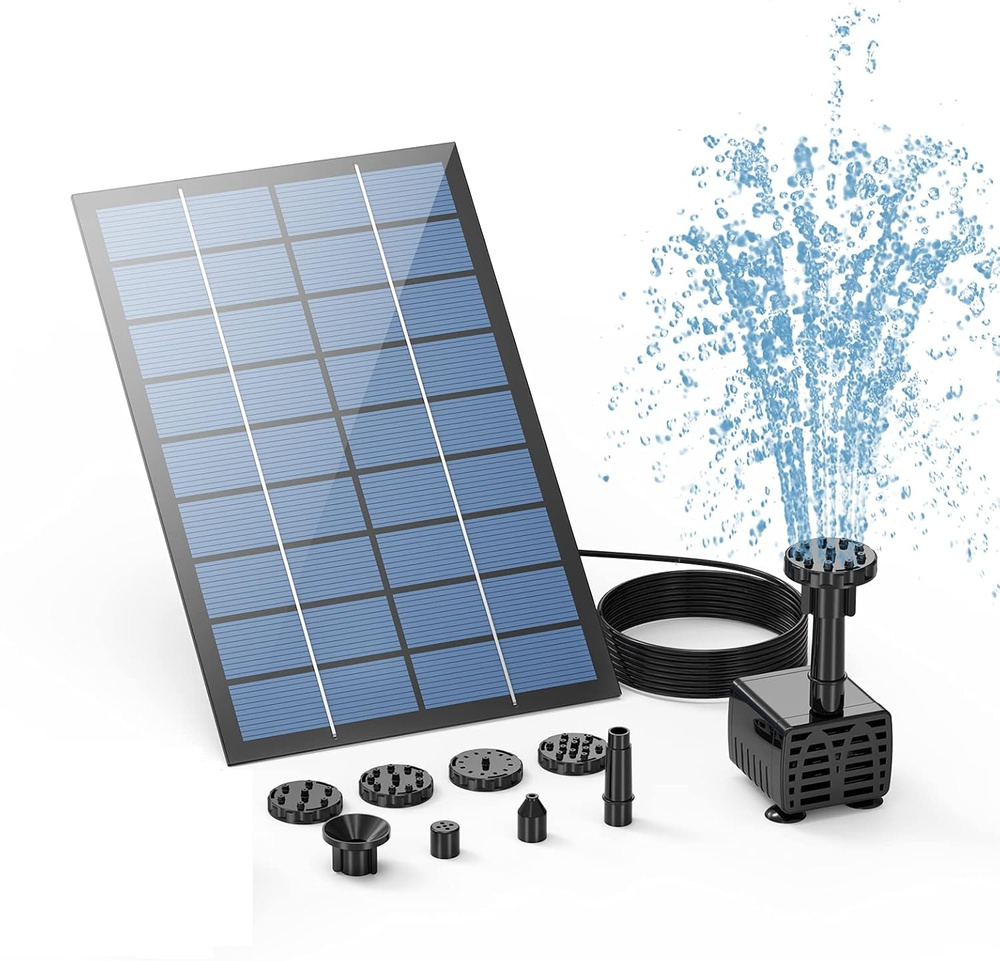 2.5W DIY Solar Fountain Pump with 6 Nozzles